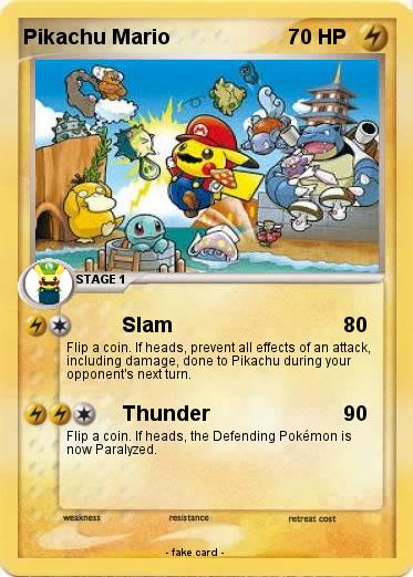 Pokemon Pikachu Mario