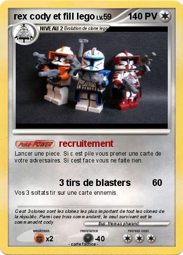 Pokemon rex cody et fill lego
