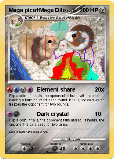 Pokemon Mega pica+Mega Dilo