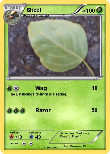 Pokemon Sheet