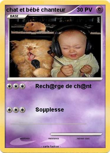 Pokemon chat et bébé chanteur