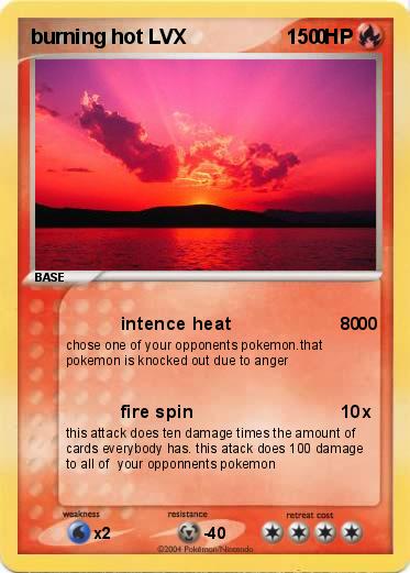 Pokemon burning hot LVX                       0