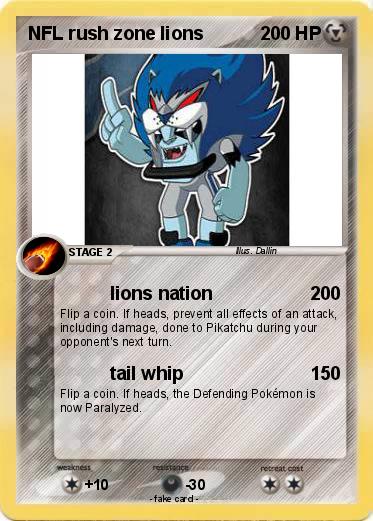 Pokemon NFL rush zone lions