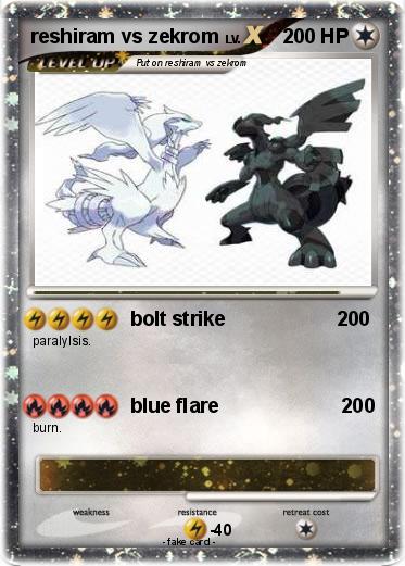 Pokemon reshiram vs zekrom