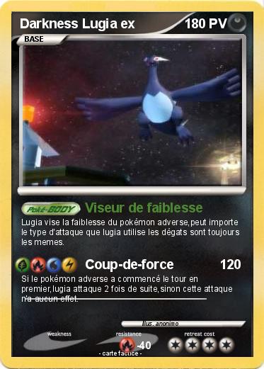 Pokemon Darkness Lugia ex