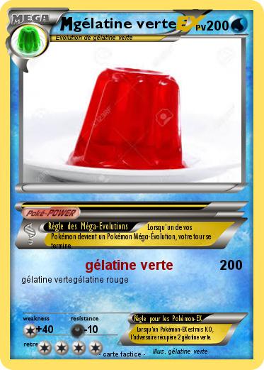 Pokemon gélatine verte