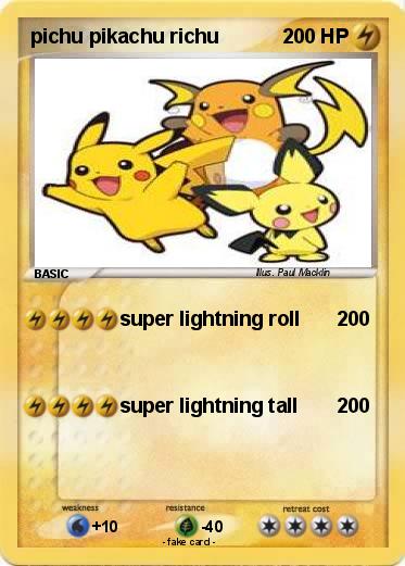 Pokemon pichu pikachu richu