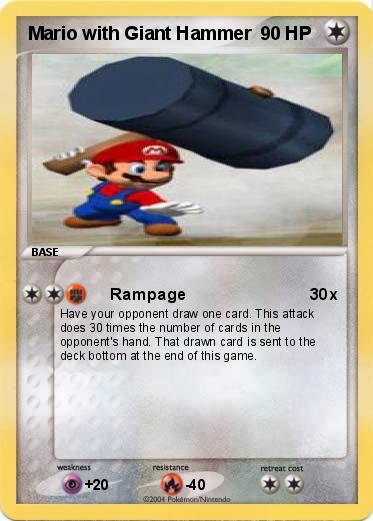 Pokemon Mario with Giant Hammer