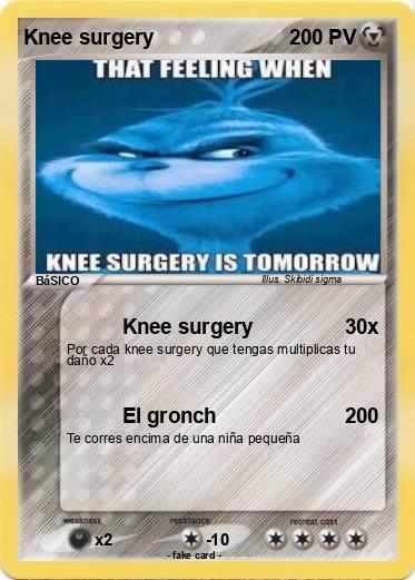 Pokemon Knee surgery