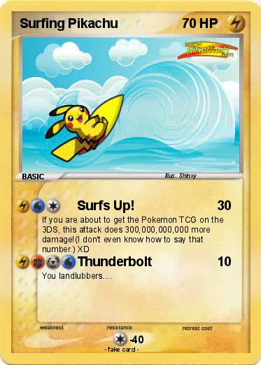 Pokemon Surfing Pikachu