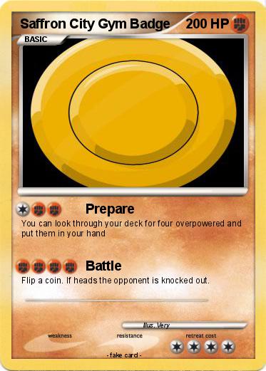 Pokemon Saffron City Gym Badge