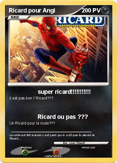 Pokemon Ricard pour Angi