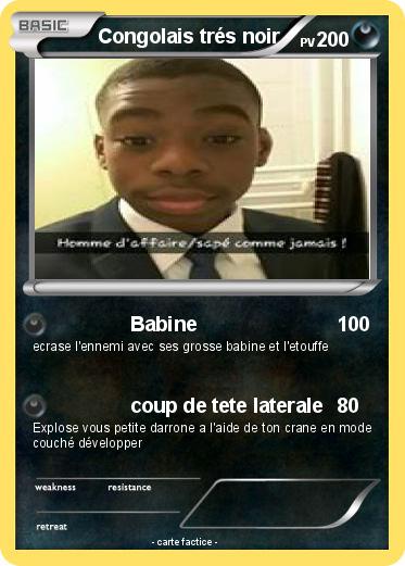 Pokemon Congolais trés noir