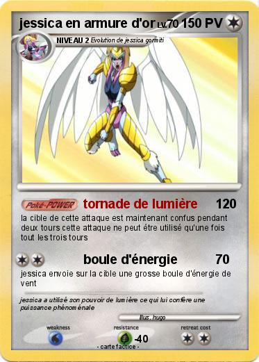 Pokemon jessica en armure d'or