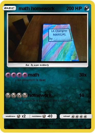 Pokemon math homework