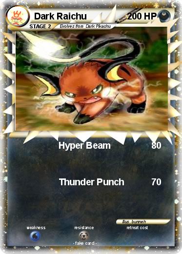 Pokemon Dark Raichu