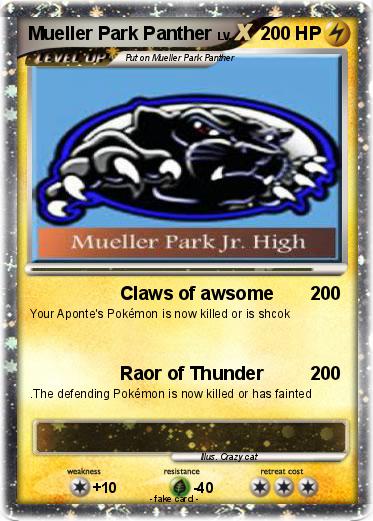 Pokemon Mueller Park Panther