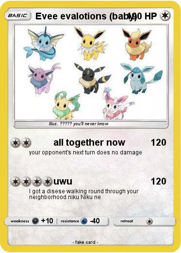 Pokemon Evee evalotions (baby)