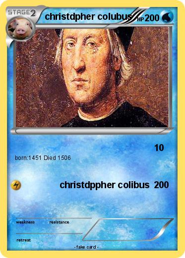 Pokemon christdpher colubus