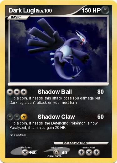 Pokemon Dark Lugia