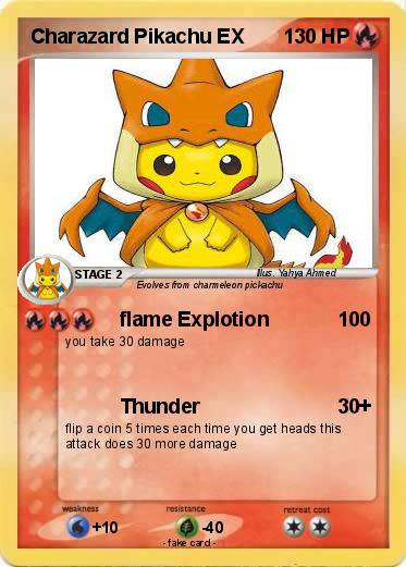 Pokemon Charazard Pikachu EX
