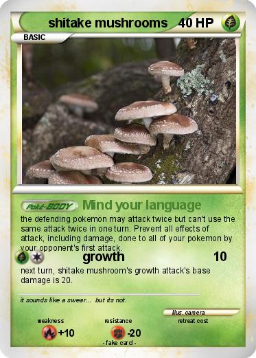 Pokemon shitake mushrooms