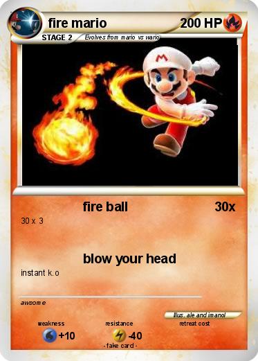 Pokemon fire mario