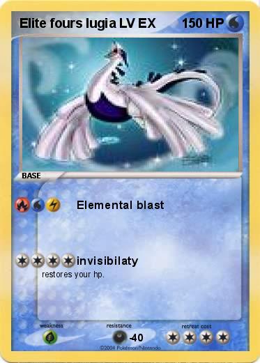 Pokemon Elite fours lugia LV EX