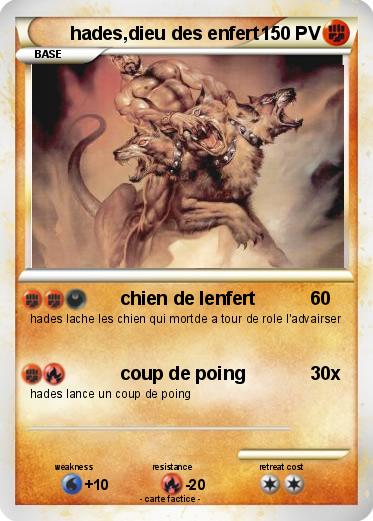 Pokemon hades,dieu des enfert