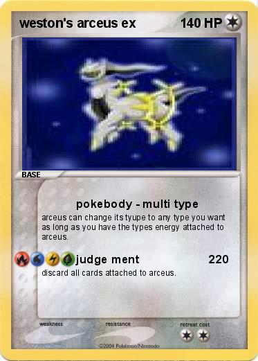 Pokemon weston's arceus ex