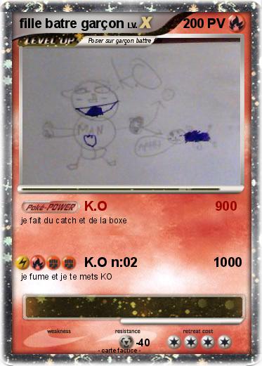 Pokemon fille batre garçon