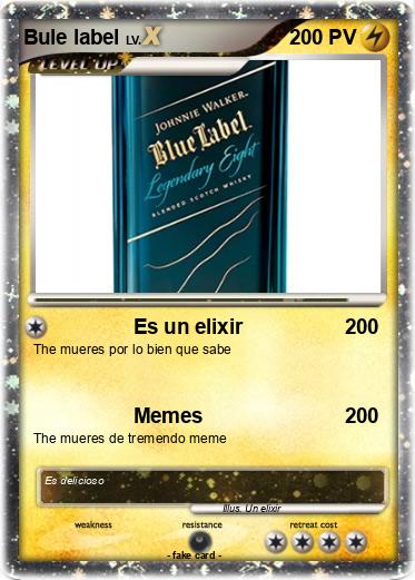 Pokemon Bule label