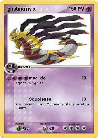 Pokemon giratina nv x