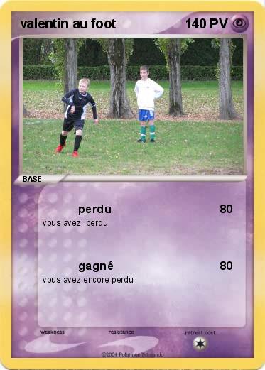 Pokemon valentin au foot