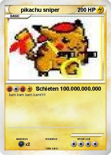 Pokemon pikachu sniper