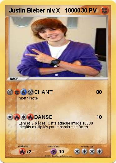 Pokemon Justin Bieber niv.X   10000