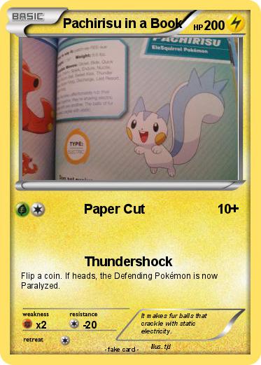 Pokemon Pachirisu in a Book
