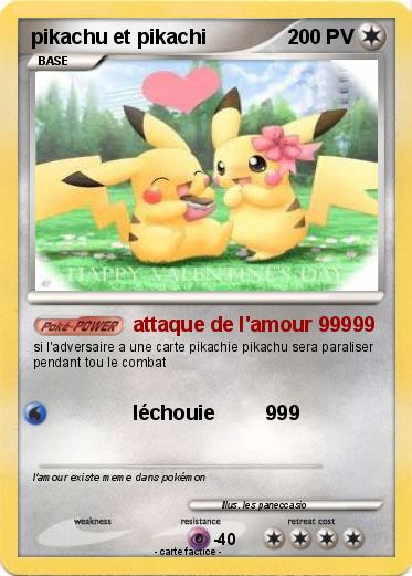 Pokemon pikachu et pikachi