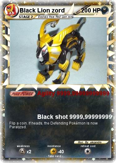 Pokemon Black Lion zord