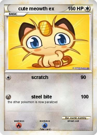 Pokemon cute meowth ex