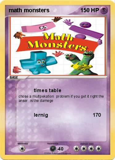 Pokemon math monsters                                 