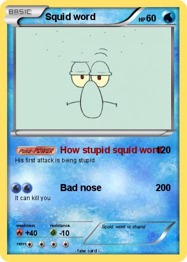Pokemon Squid word
