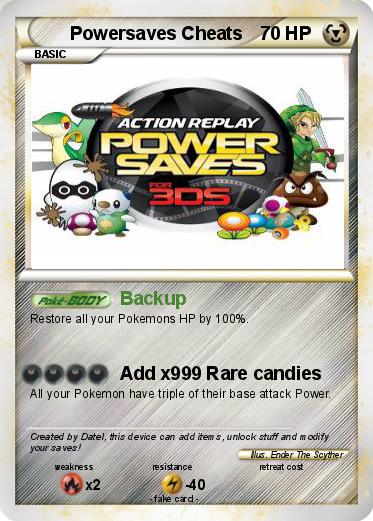 Pokemon Powersaves Cheats