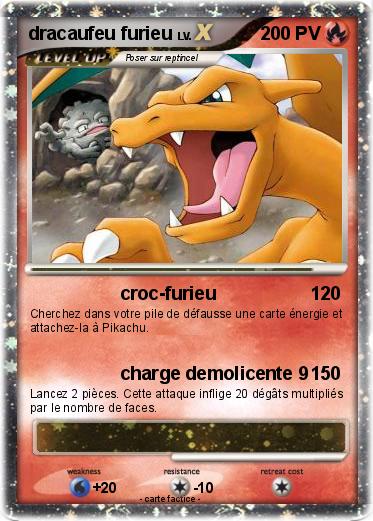 Pokemon dracaufeu furieu