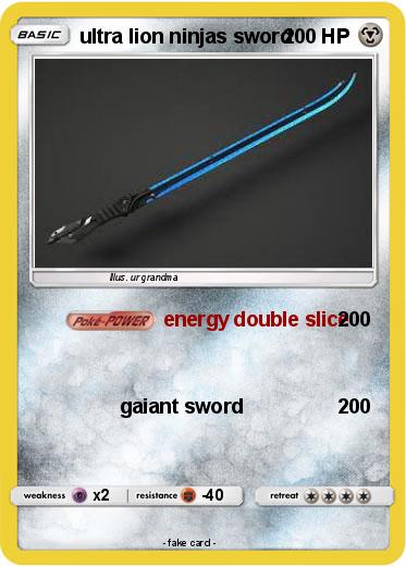 Pokemon ultra lion ninjas sword