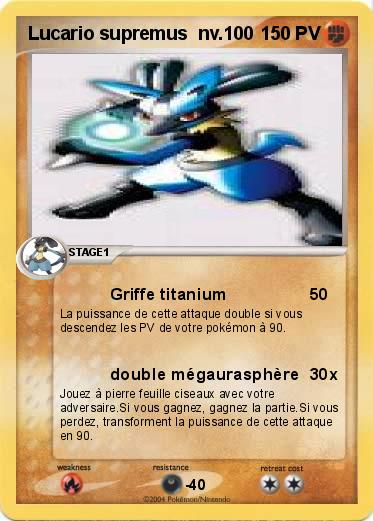 Pokemon Lucario supremus  nv.100