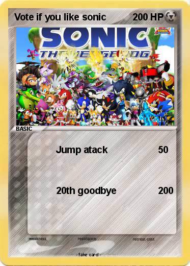 Pokemon Vote if you like sonic