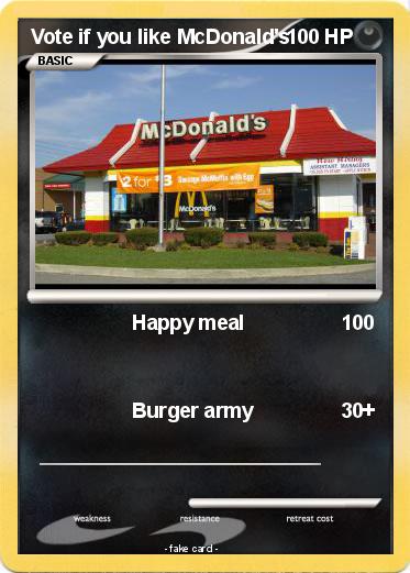 Pokemon Vote if you like McDonald's