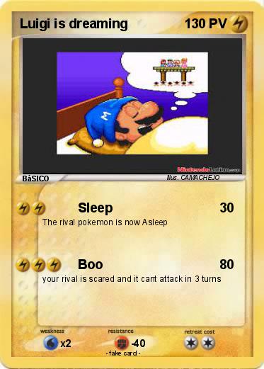 Pokemon Luigi is dreaming