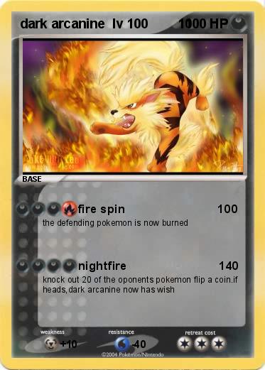 Pokemon dark arcanine  lv 100        10